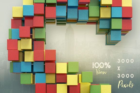 Color Cubes - 3D Lettering