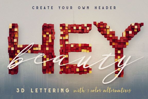 Color Cubes - 3D Lettering