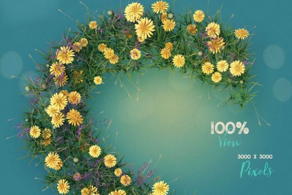 Summer Flower - 3D Lettering