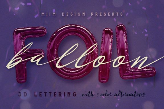 Foil Balloon - 3D Lettering