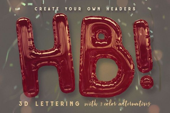 Foil Balloon - 3D Lettering