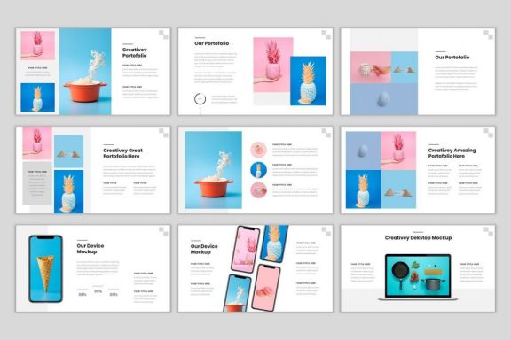 Creativey - Simple Color Pop Business PowerPoint Template