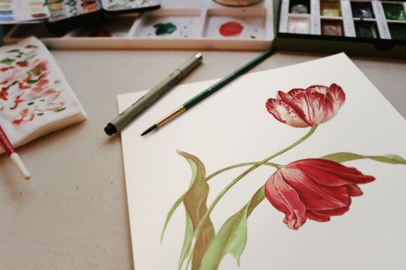 Watercolor Sketch Mockup