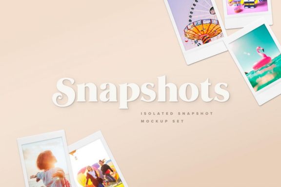 Polaroid Snapshot Picture Mock-up Templates