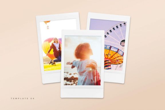 Polaroid Snapshot Picture Mock-up Templates