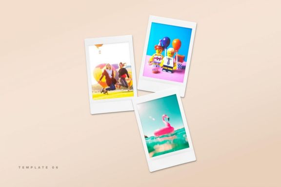 Polaroid Snapshot Picture Mock-up Templates