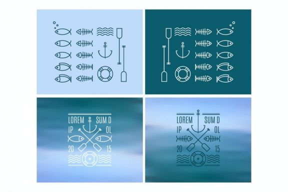Outlined Retro Elements