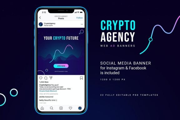 22 Banners Crypto Agency - Google Ads Web Banners