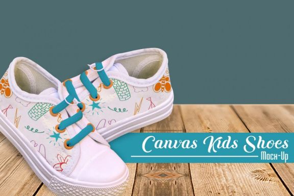 Kids Canvas Shoes Mock-up