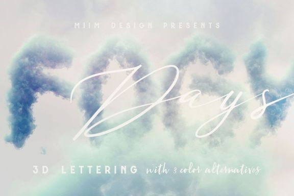 Clouds – 3D Lettering