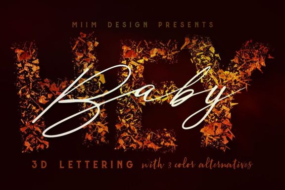 Boom: Glass Explosion – 3D Lettering