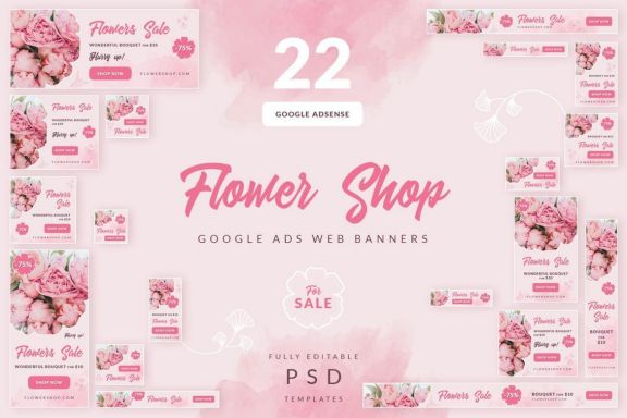 Flower Shop Sale - Google Ads Web Banners