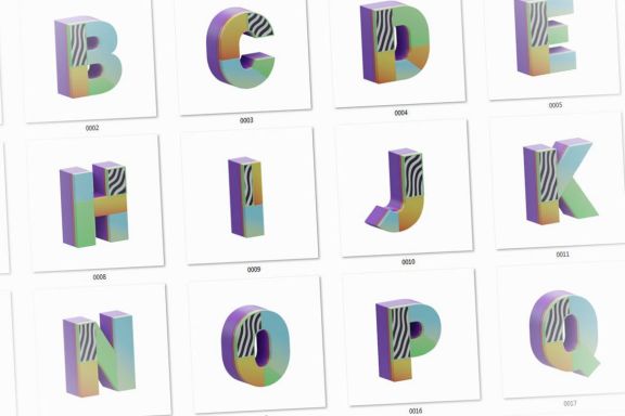 Geometric Art – 3D Lettering