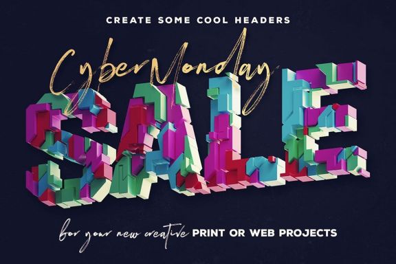 Geometric Parts – 3D Lettering