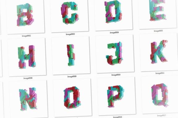 Geometric Parts – 3D Lettering