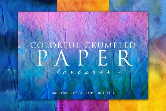 Colorful Crumpled Paper Textures 2