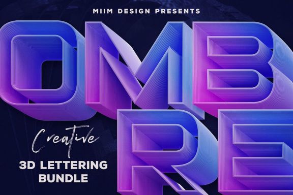 Ombre – 3D Lettering
