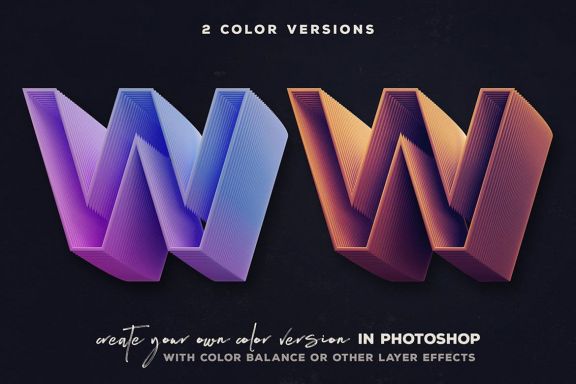 Ombre – 3D Lettering