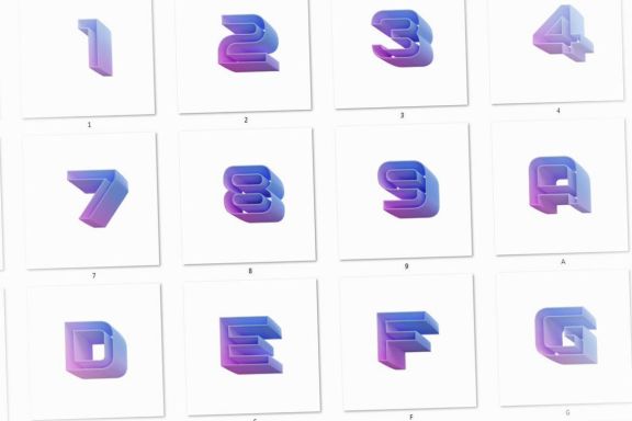 Ombre – 3D Lettering