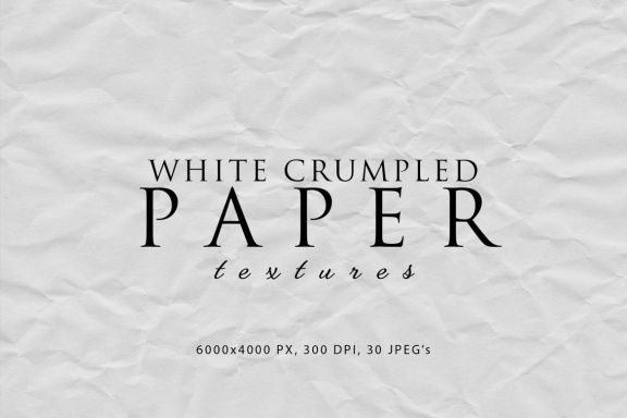 White Crumpled Paper Textures