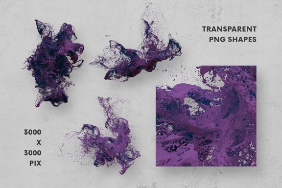 Amazing Splash PNG Shapes