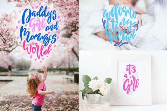 Baby Letterings - Child photo overlays