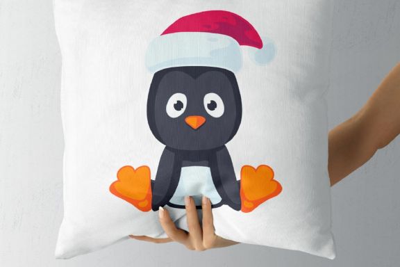 Christmas Cute Flat Animals Set