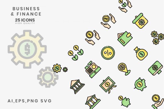 Icon Business Finance Line Color