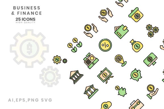 Icon Business Finance Line Color
