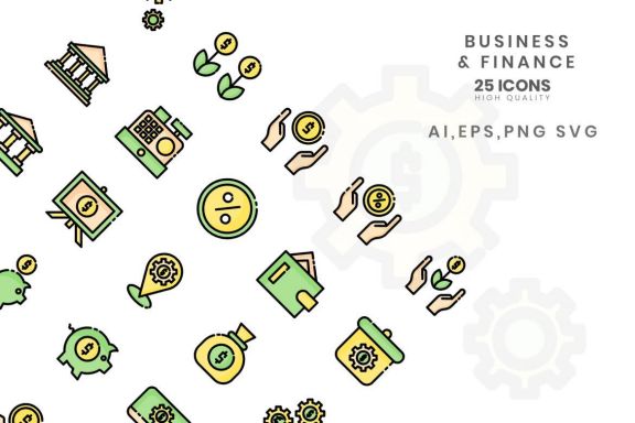 Icon Business Finance Line Color