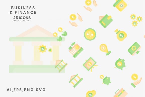 Icon Business Finance Flat Color