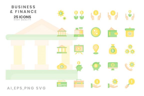 Icon Business Finance Flat Color