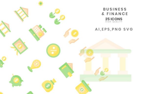 Icon Business Finance Flat Color