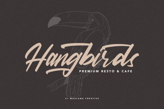 Viesta Brush Script Vintage Handmade Font Typeface