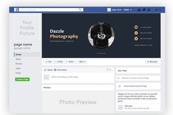 Dazzle Photography Facebook Cover