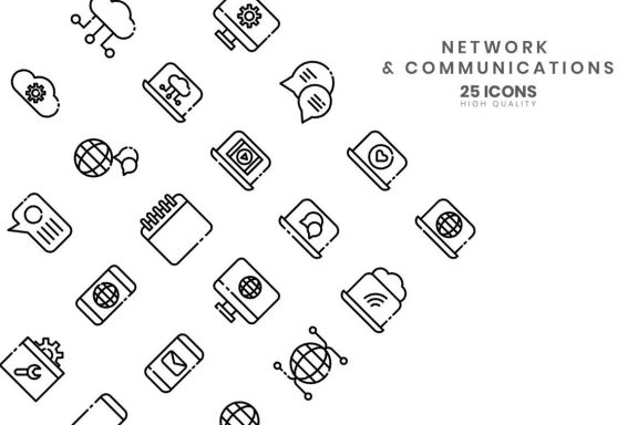 Icon Network & communications line