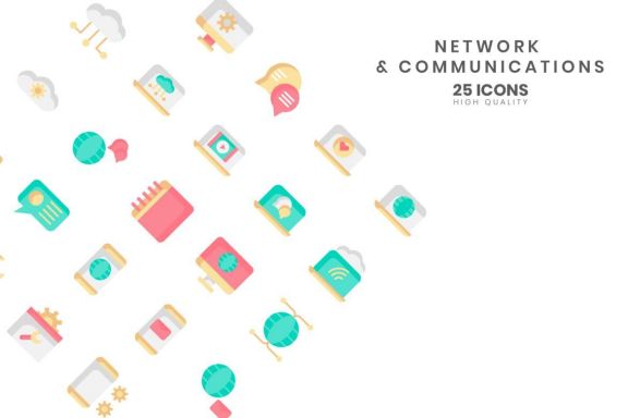 Network & communications Flat Color