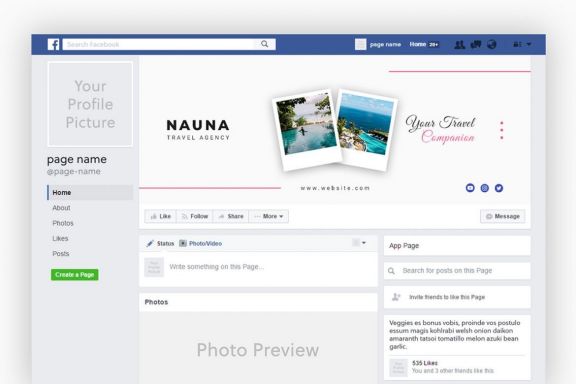 Nauna Travel Agency Facebook Cover