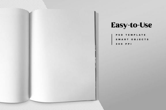 Minimalistic Magazine Spread Mockup