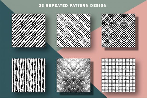 Handdrawn line pattern collection