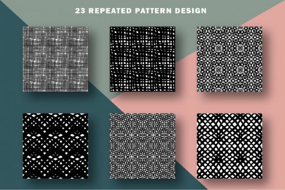 Handdrawn line pattern collection