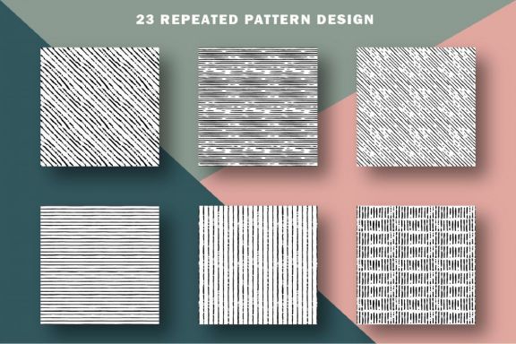 Handdrawn line pattern collection