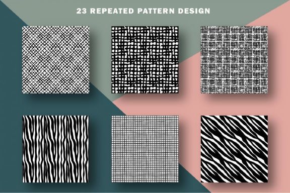 Handdrawn line pattern collection