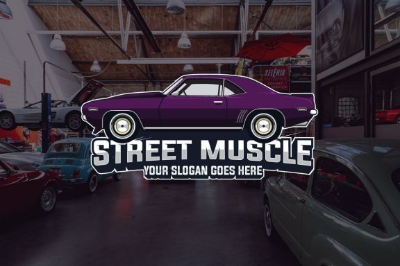 Muscle car logo