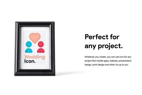 50 Wedding Icon Flat