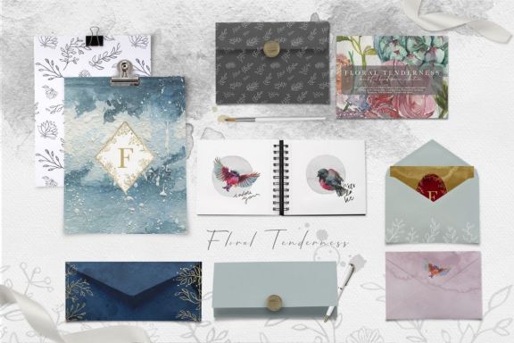 Floral Tenderness Watercolor Collection