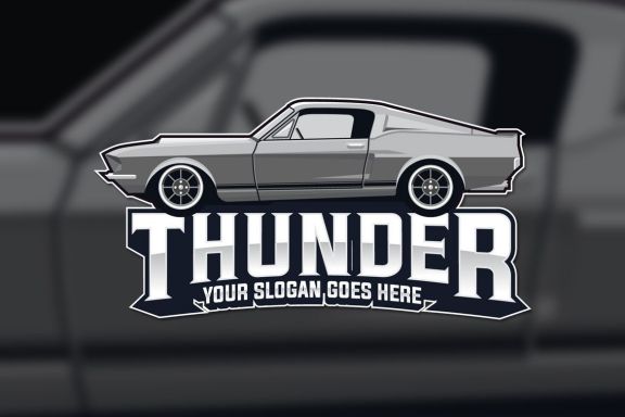 Muscle car logo