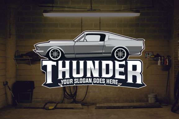 Muscle car logo