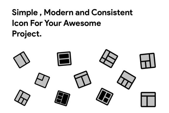 50 Grid & Layout Icon Filled Line