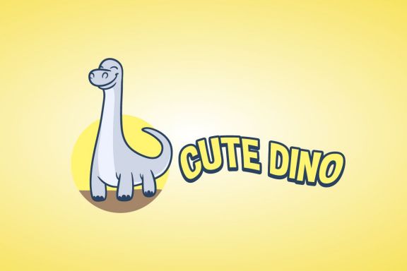 Cute Dino Mascot Logo